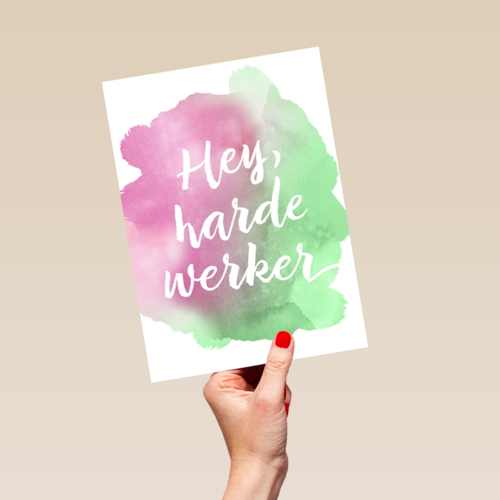 harde werker op aquarel