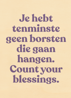 verjaardag kaart grappig borsten die gaan hangen