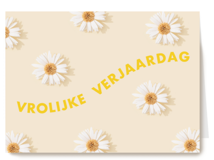 Vrolijke verjaardag met bloemetjes