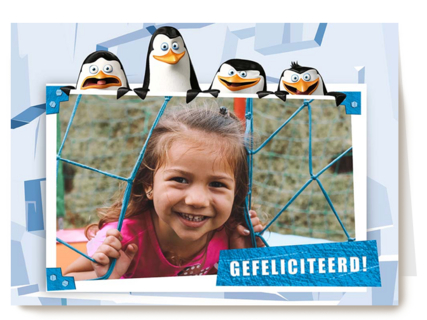 Penguins verjaardag fotokaart