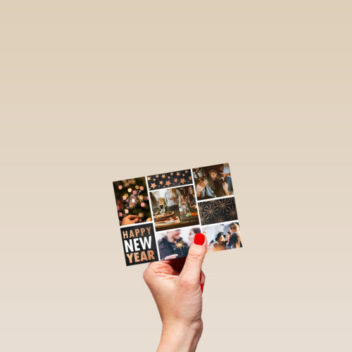nieuwjaarskaart fotokaart 5 kaders