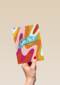 Motivatie kaart swirls en neon