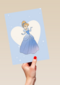 prinses kaart disney verjaardag blanco assepoester