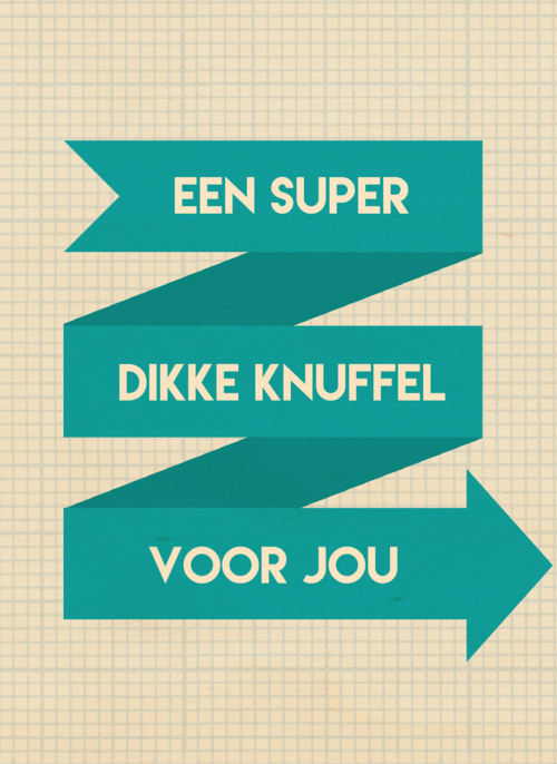 sporta op kamp kaart een superdikke knuffel voor jou