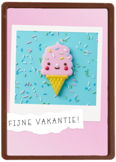 zomer kaart klassiek fijne vakantie met ijsje