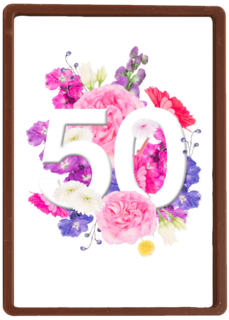 Verjaardagskaart 50 bloemen