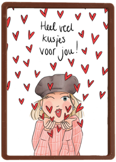 Valentijnskaart Heel veel kusjes voor jou