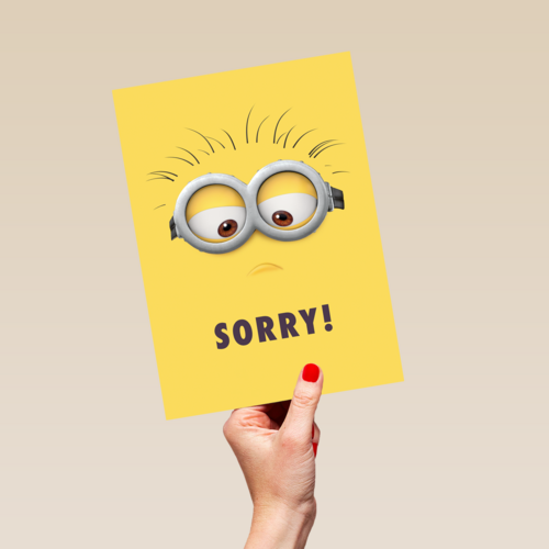 Sorry kaart Minions met Bob