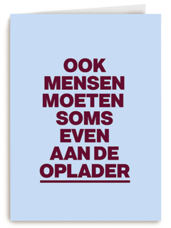 Even aan de oplader AndC