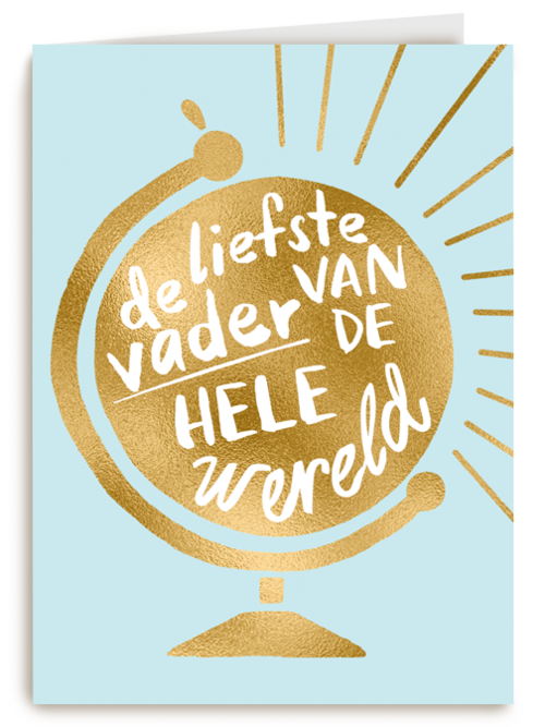 vaderdag kaart hip de liefste vader van de hele wereld