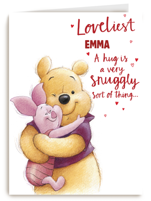 Valentijnskaart Pooh A hug
