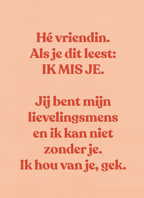 Houten Kaart Vriendschap Groetjes Uit Liefde | Houten Kaart Hallmark | Vriendschap Groetjes Uit Liefde | Vriendschapskaart Vrouw Missen