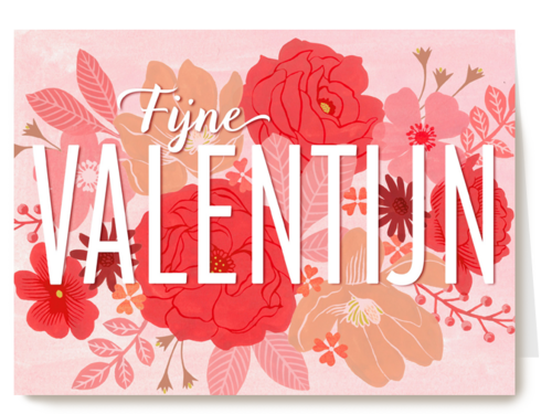 Kaart Hallmark | Valentijn | Bloemen Fijne Valentijn
