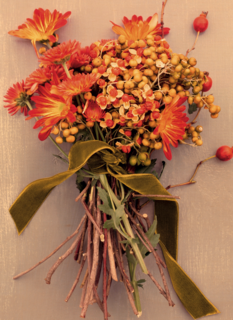 herfst kaart met herfstbloemen
