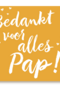 Vaderdag kaart bedankt voor alles pap