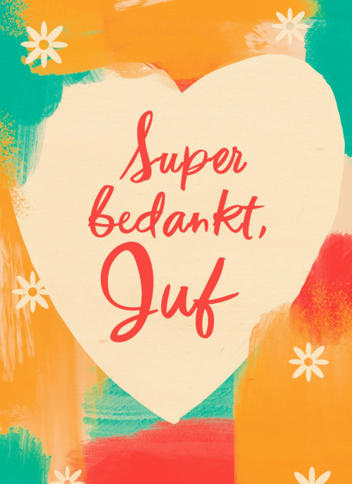 Houten Kaart Juf Of Meester | Houten Kaart Hallmark | Juf Of Meester | Super Bedankt Juf Met Deze Kaart Met Hart
