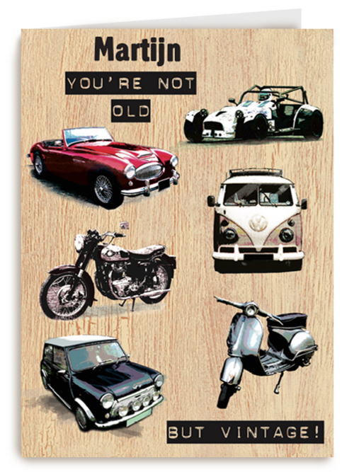 Verjaardagskaart Hallmark | Oldschool Motor And Cars