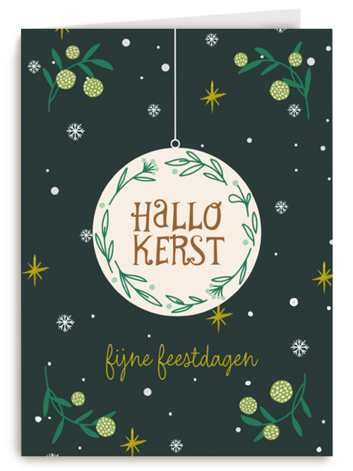 Kerstkaart Hallo Kerst