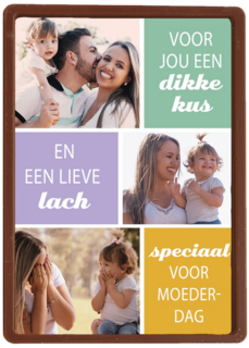 fotokaart moederdag 3 fotos dikke kus