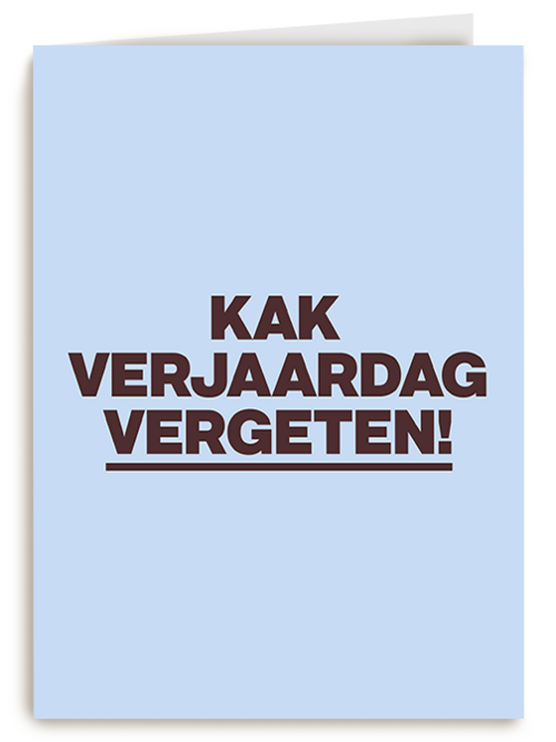 Kaart Hallmark | Te laat | &C Kak verjaardag vergeten