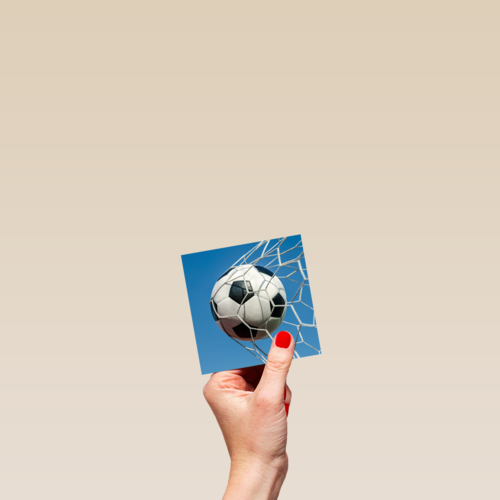 voetbal in het net