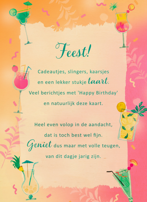 Verjaardagskaart Feest More than words
