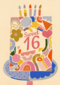 sweet 16 birthday met een taart