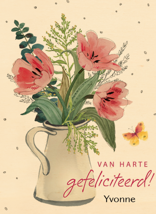watercolor bloemen in vaas