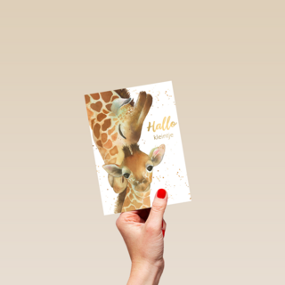 geboorte hallo kleintje giraffe