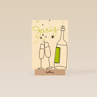 tekening champagne en glazen