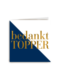 bedankt topper gouden letters
