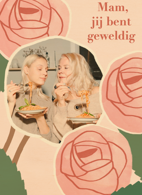 Houten Kaart Moederdag | Houten Kaart Hallmark | Moederdag | Mam Jij Bent Geweldig Fotokaart