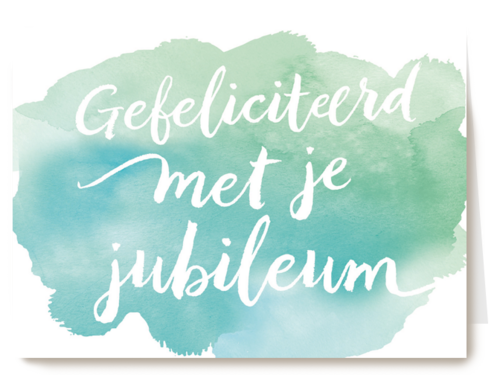Kaart Hallmark | Jubileum | Watercolor Gefeliciteerd Met Je Jubileum
