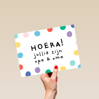geboorte kleinkind confetti hoera jullie zijn opa en oma