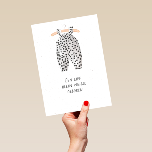 Geboorte felicitatie dochter lief klein meisje