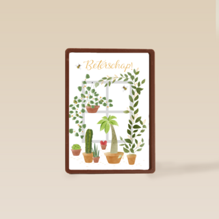 Beterschap kaart planten en bijtjes