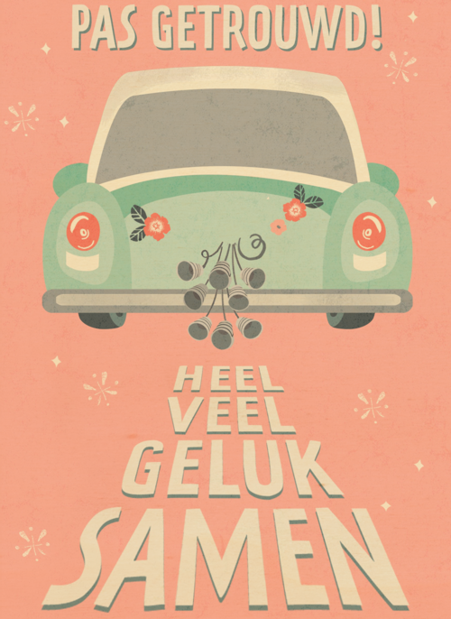 Houten Kaart Felicitatie Huwelijk | Houten Kaart Hallmark | Felicitatie Huwelijk | Trouwkaart Pas Getrouwd Auto