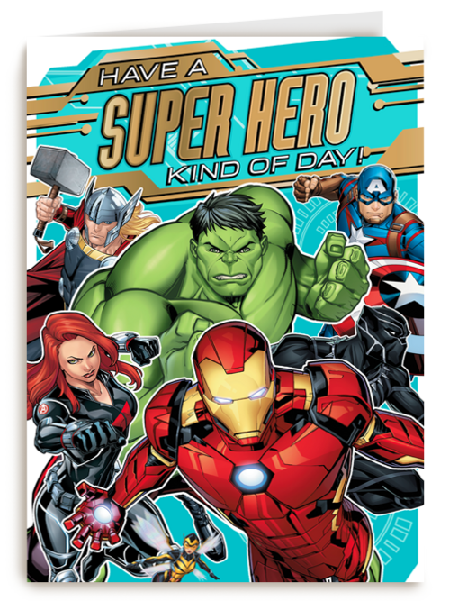 Avengers verjaardagskaart superhero