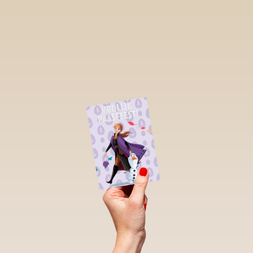pasen kaart disney frozen anna olaf vrolijk paasfeest