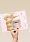 fotokaart forever friends beer wit met roze rood
