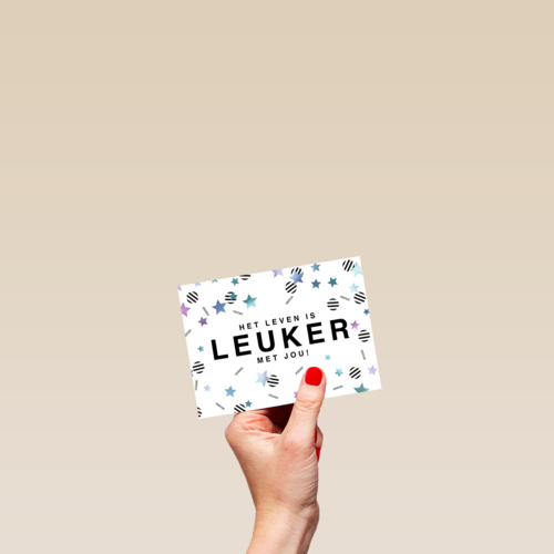verjaardag kaart stijlvol het leven is leuker met jou