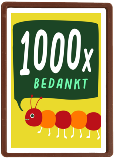 Bedankt kaart 1000x bedankt duizendpoot