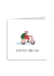 kerstkaart kerstpost voor jou santa op scooter