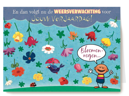 smile kaart bloemenregen