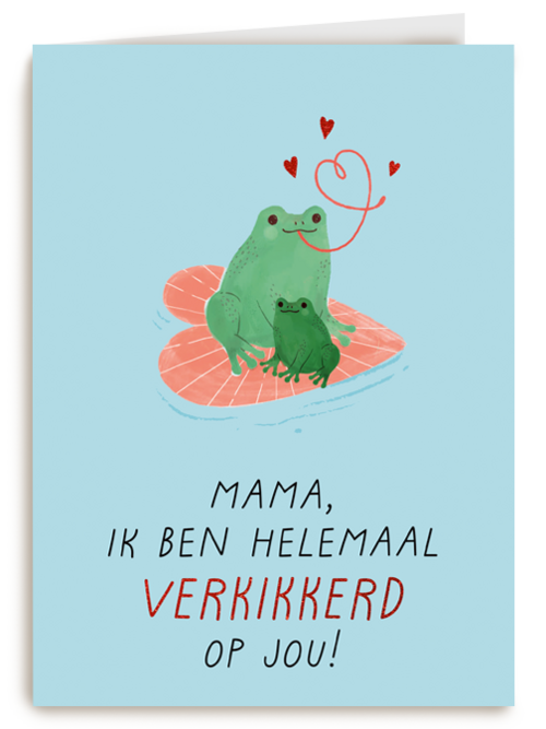 moederdag kaart verkikkerd op jou