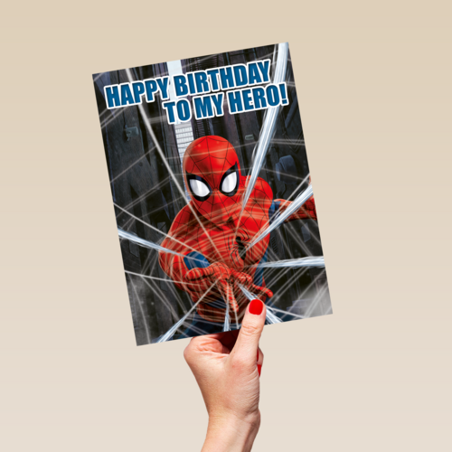 Spiderman verjaardagskaart to my hero