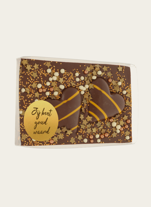 Brievenbus Chocolade Jij Bent Goud Waard | Veel Liefs Cadeau Chocolade |