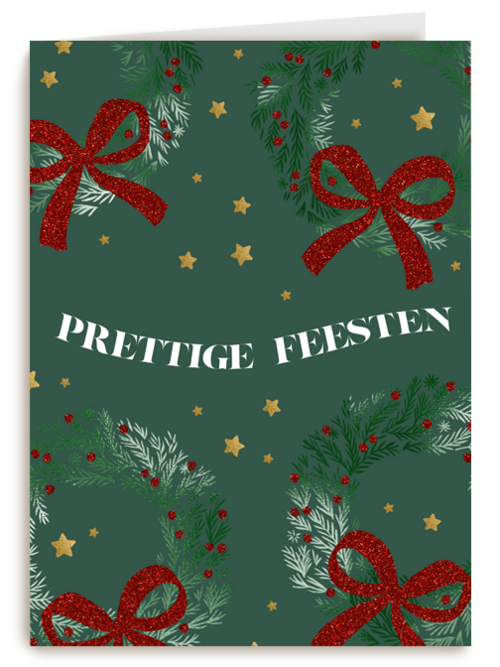 prettige feesten met deze rode kerstkransen