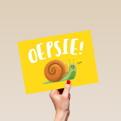 oepsie zei de slak