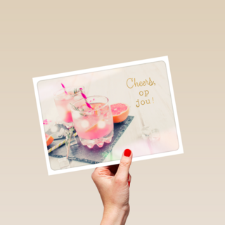 verjaardag kaart vrouw klassiek cheers op jou